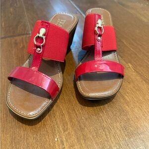 Italian Shoemakers Red Heeled Sandals